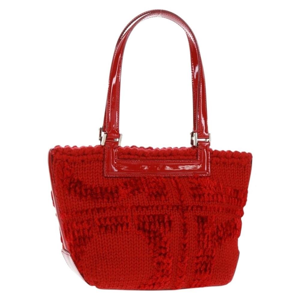 Salvatore Ferragamo Cotton Handbag Red